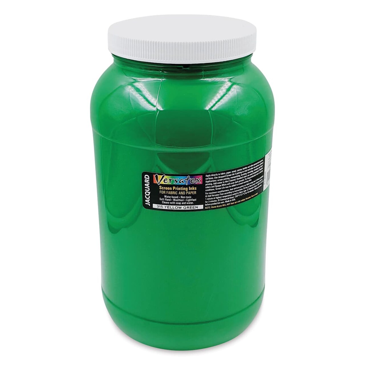 Jacquard Versatex Screen Printing Ink - Yellow Green, 128 oz jar